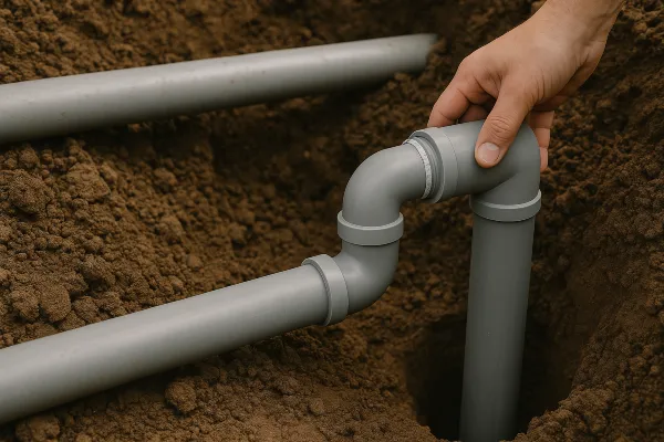 PVC pipes going underground from Emergency Plumber San Marcos in San Marcos, TX - Commercial plumbing services