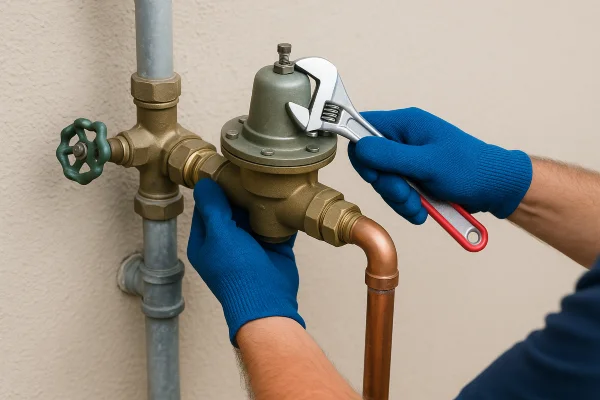 a leaking sink pipe with some tools on the floor from Emergency Plumber San Marcos in San Marcos, TX - Residential plumbing services