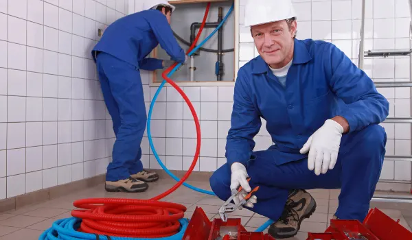 a male plumber fixing a bathroom faucet from Emergency Plumber San Marcos in San Marcos, TX - Water Heater Replacement
